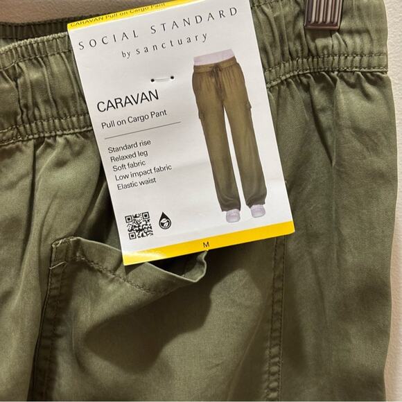Social Standard by Sanctuary Men's Green Caravan Pull on Cargo Pants Size Medium - Picture 6 of 9